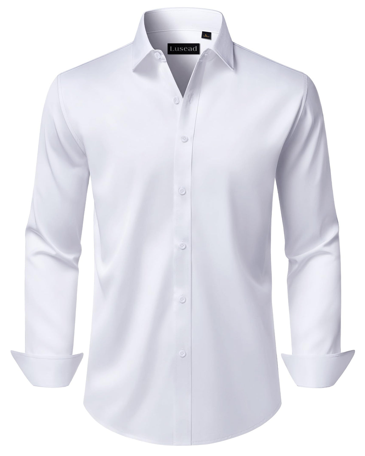 Men's Dress Shirts Long Sleeve Stretch Wrinkle Free Wedding Formal Business Button Down Shirt