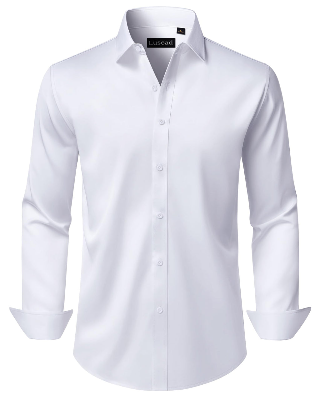 Men's Dress Shirts Long Sleeve Stretch Wrinkle Free Wedding Formal Business Button Down Shirt