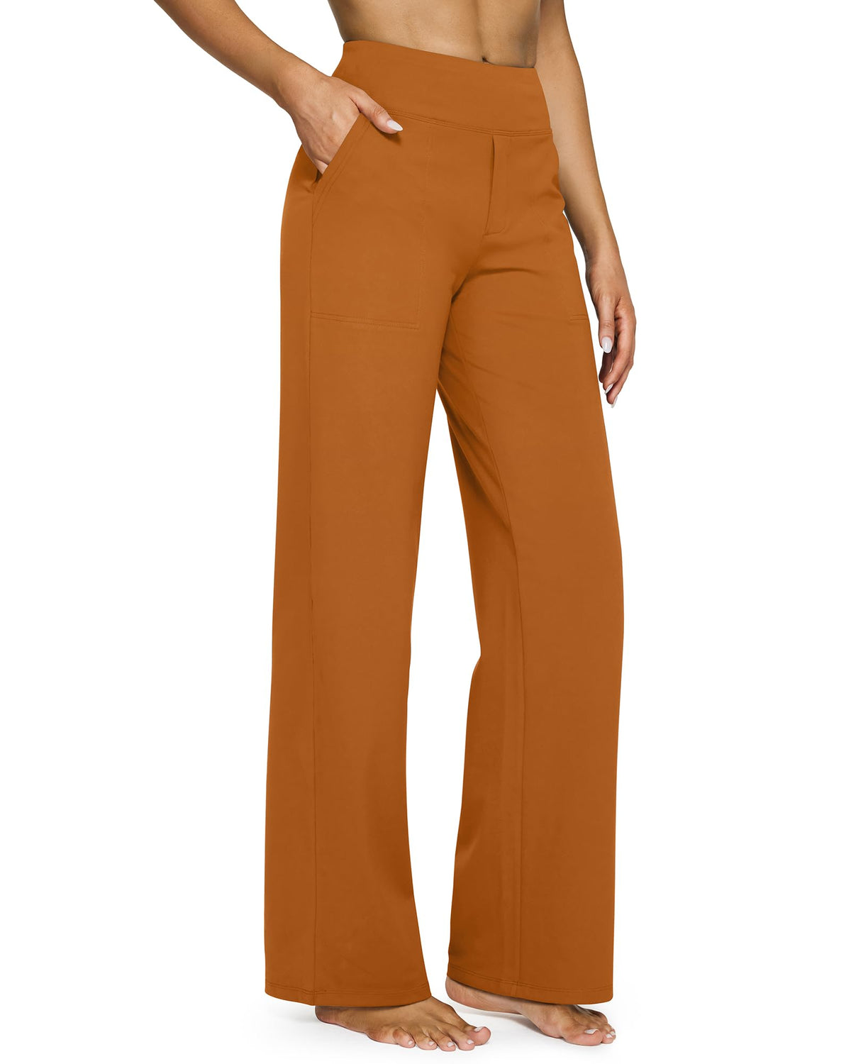 G4Free Yoga Pants for Women Wide Leg Pants with Pockets High Waisted