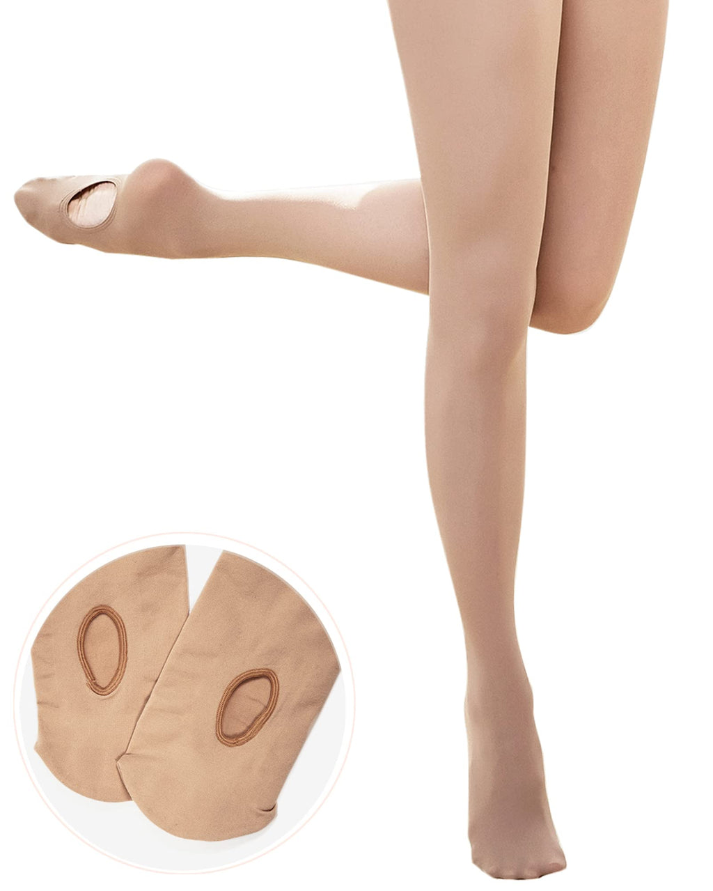 Stelle Girls' Convertible & Transition Ballet Tights for Toddler Dance Kid