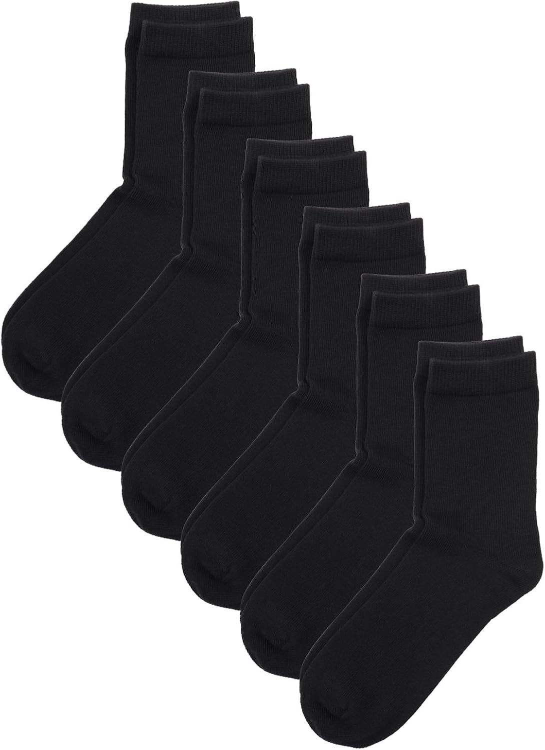 COTTON DAY Unisex Kids Boys Girls Soft Cotton School Socks Black White Navy