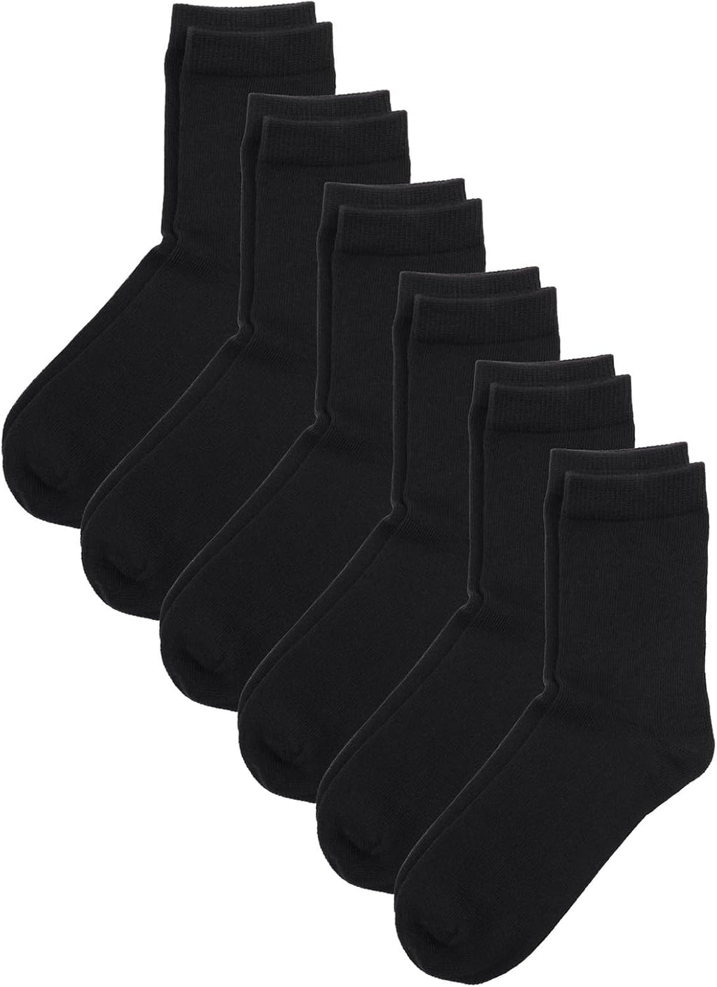 COTTON DAY Unisex Kids Boys Girls Soft Cotton School Socks Black White Navy
