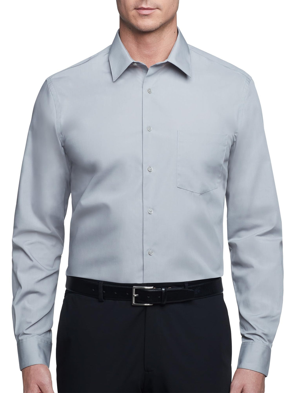 Van Heusen Mens Dress Shirt Regular Fit Poplin Solid