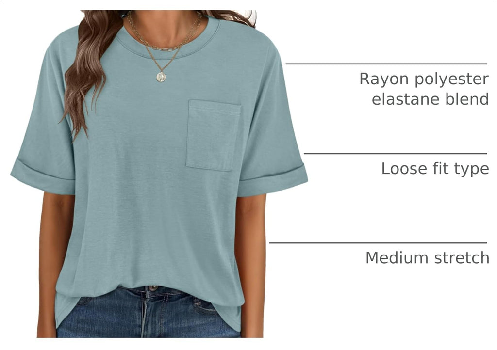 ANRABESS Womens Tops Short Sleeve Oversized T Shirts