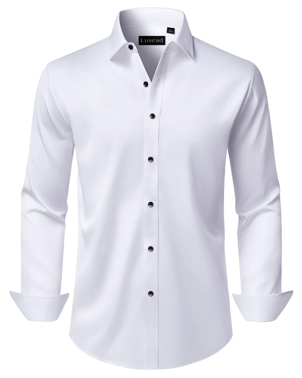 Men's Dress Shirts Long Sleeve Stretch Wrinkle Free Wedding Formal Business Button Down Shirt