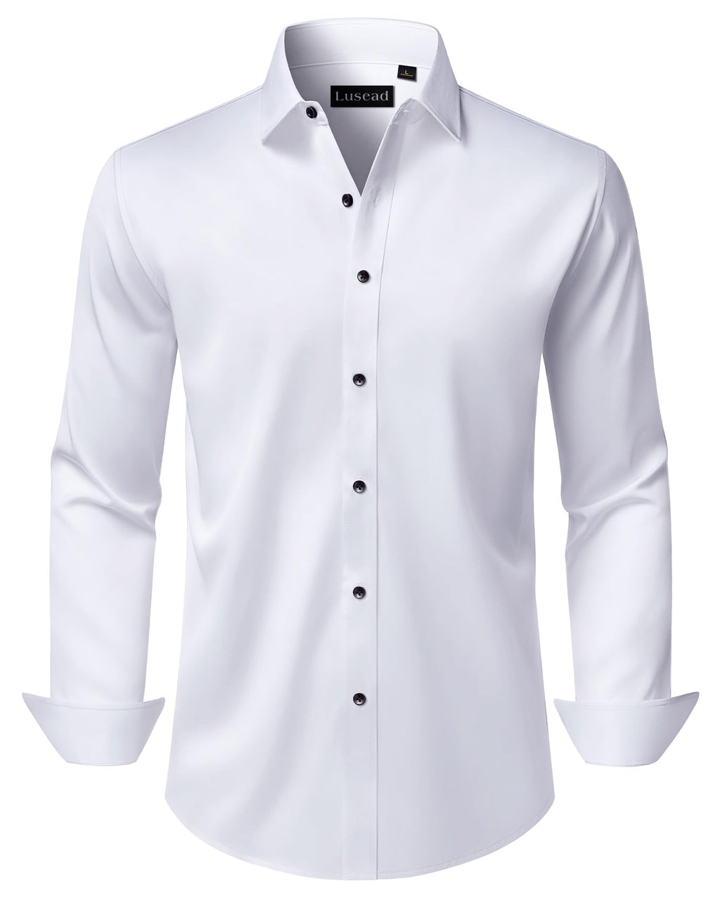Men's Dress Shirts Long Sleeve Stretch Wrinkle Free Wedding Formal Business Button Down Shirt
