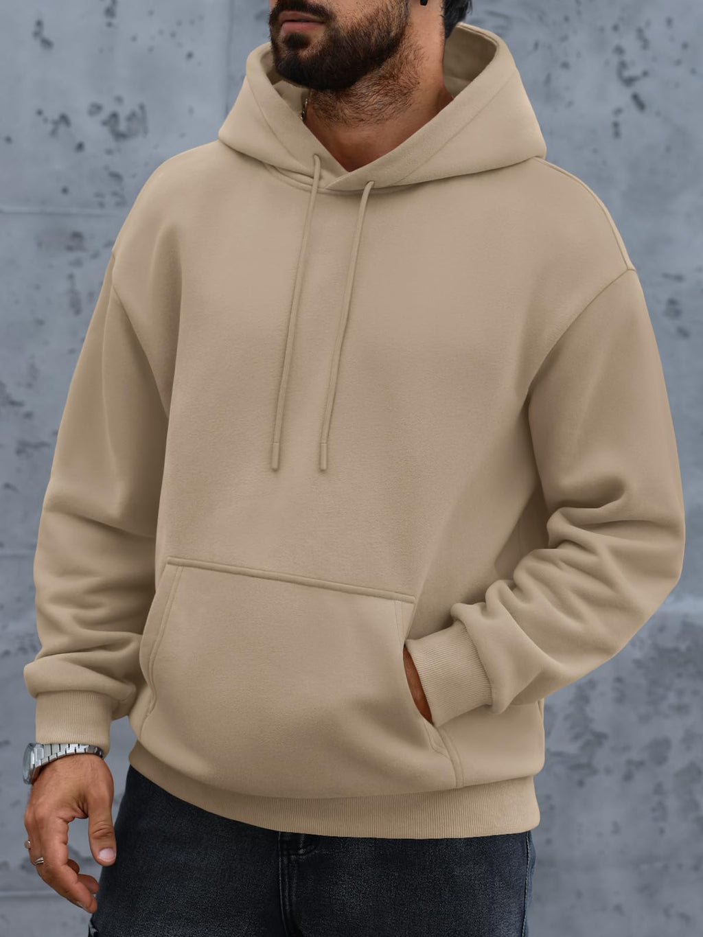 EFAN Mens Oversized Hoodies Fleece Lined Sweatshirts