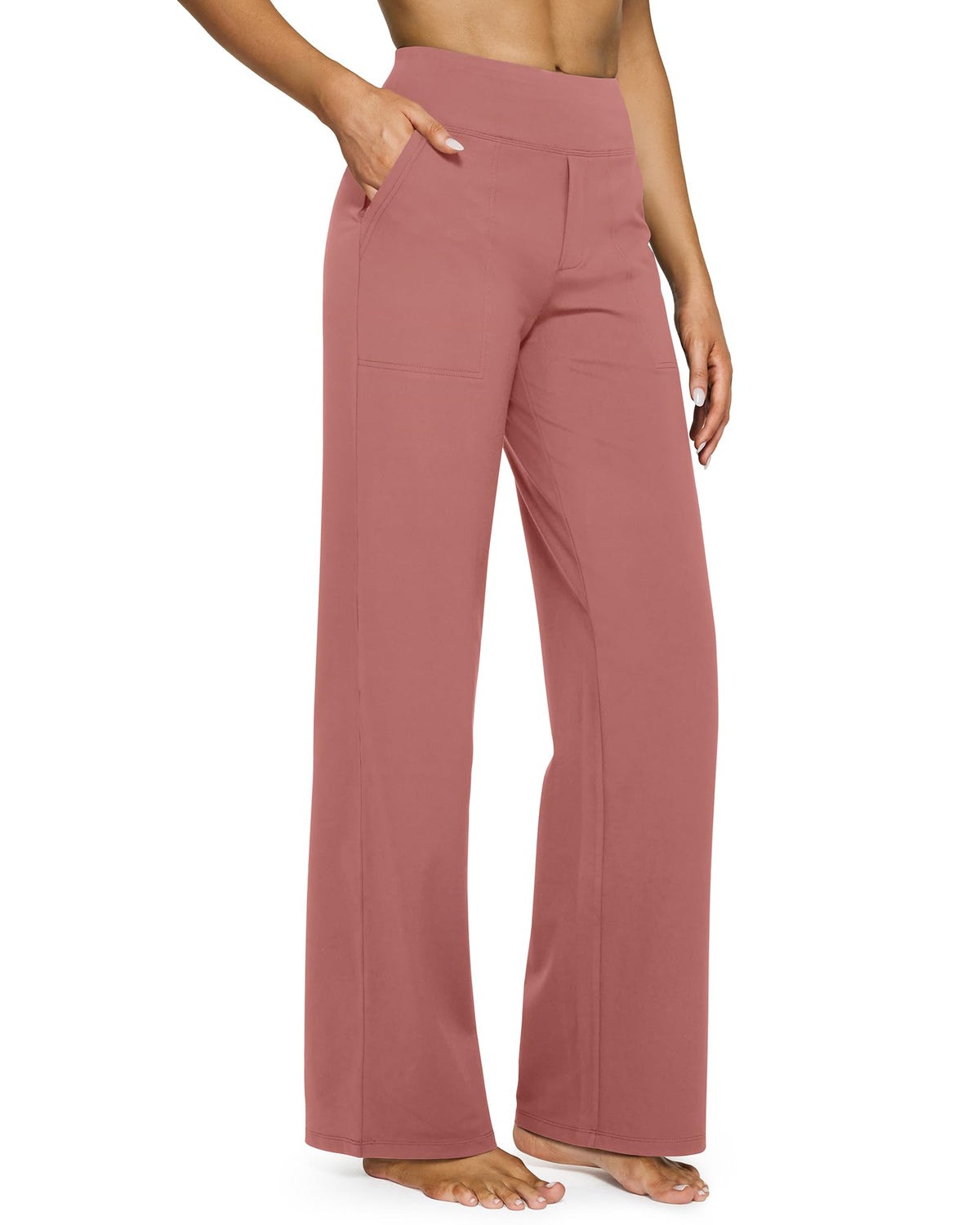 G4Free Yoga Pants for Women Wide Leg Pants with Pockets High Waisted