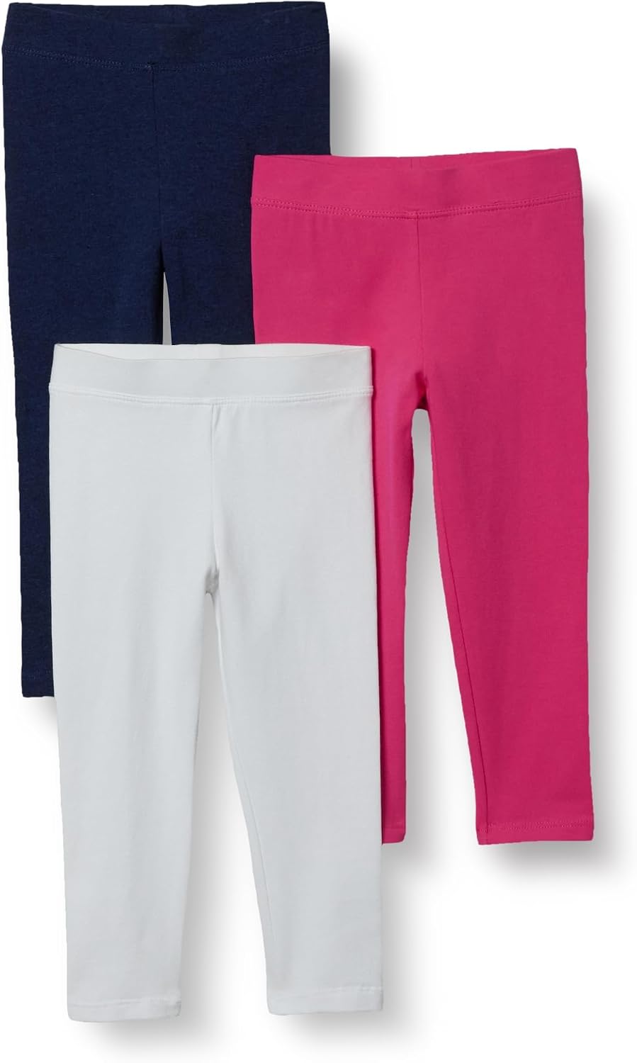 Amazon Essentials Girls' Cotton Stretch Leggings, Multipacks