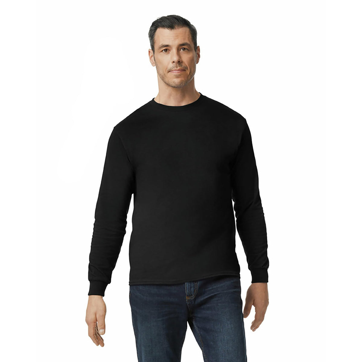 Gildan Adult Heavy Cotton Long Sleeve T-Shirt, Style G5400, 2-Pack