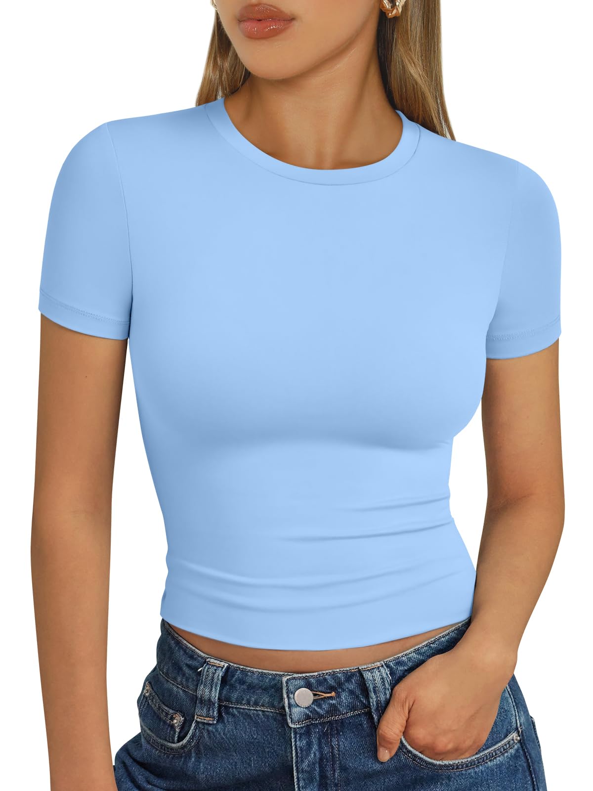 Trendy Queen Womens Short Sleeve T Shirt Basic Summer Top