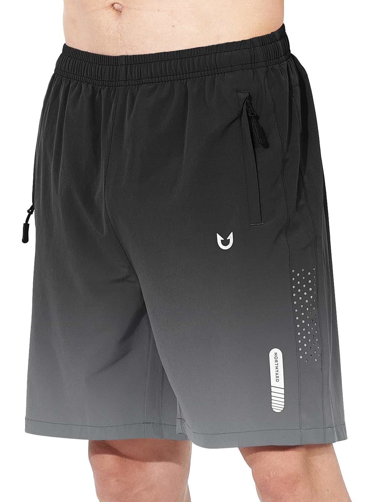 NORTHYARD Men's Athletic Running Shorts Gym Workout 7"/9"/5" Zipper Pockets