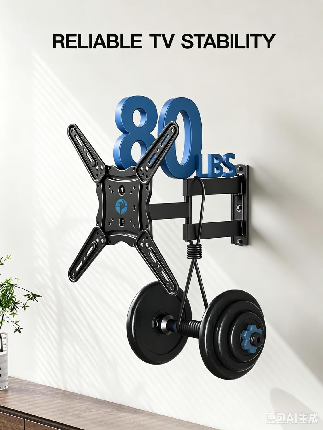 Pipishell TV Wall Mount for 26-74 inch LED LCD OLED 4K TVs up to 99lbs, Full Motion TV Mount Bracket Articulating Swivel Extension Tilting Leveling Max VESA 400x400mm, Fits 12/16 Inch Wood Studs
