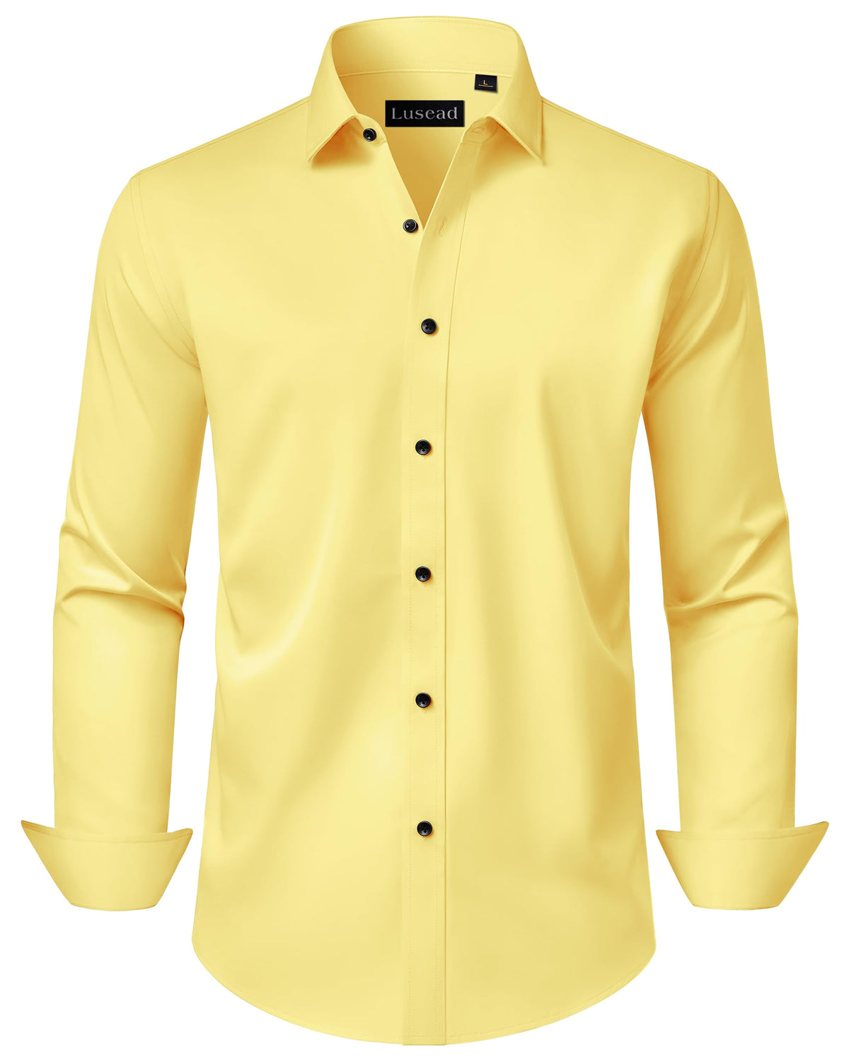 Men's Dress Shirts Long Sleeve Stretch Wrinkle Free Wedding Formal Business Button Down Shirt