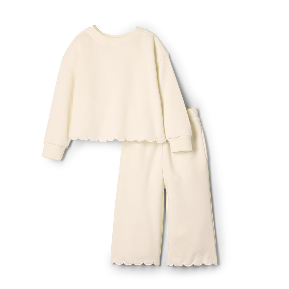 Amazon Essentials x Sofia Grainge Toddlers and Baby Girls' French Terry Sweatshirt Pant and Top Set