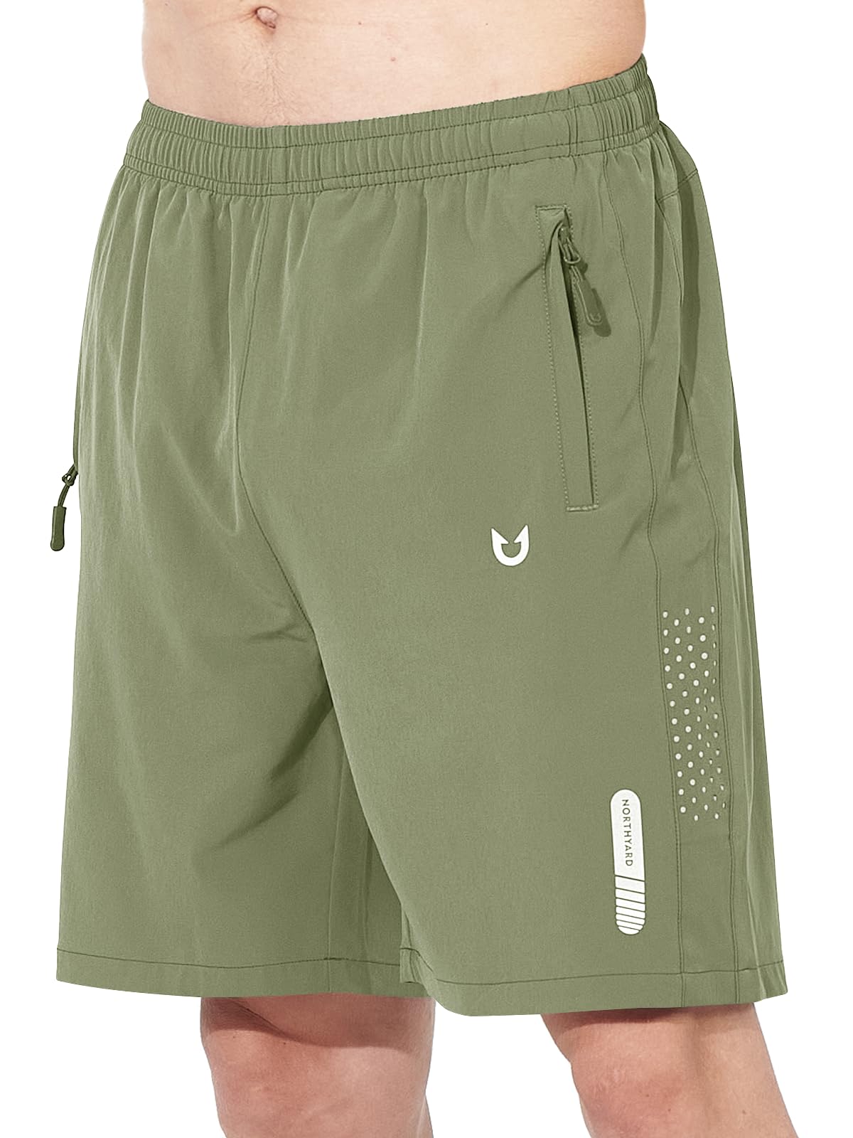 NORTHYARD Men's Athletic Running Shorts Gym Workout 7"/9"/5" Zipper Pockets