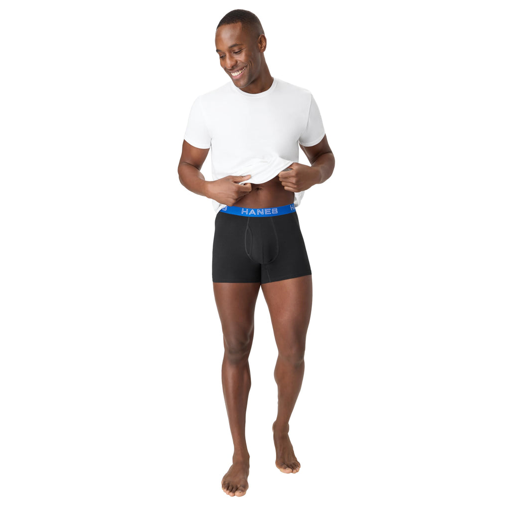 Hanes Men's Boxer Brief Underwear Pack, Stretch Cotton Boxer Briefs for Men, Moisture-wicking, 6-pack