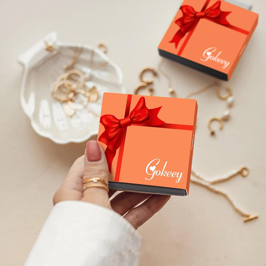 Gokeey Gold Bracelets Set for Women Non Tarnish, Waterproof 14K Gold Plated Sterling Silver Chunky Cuff Bracelet Stackable Gold Bangles Bracelet for Women Trendy Fashion Accessories Tie Knot Cuban Rope Paperclip Beaded Bracelet Stack Jewelry Mothers Day G