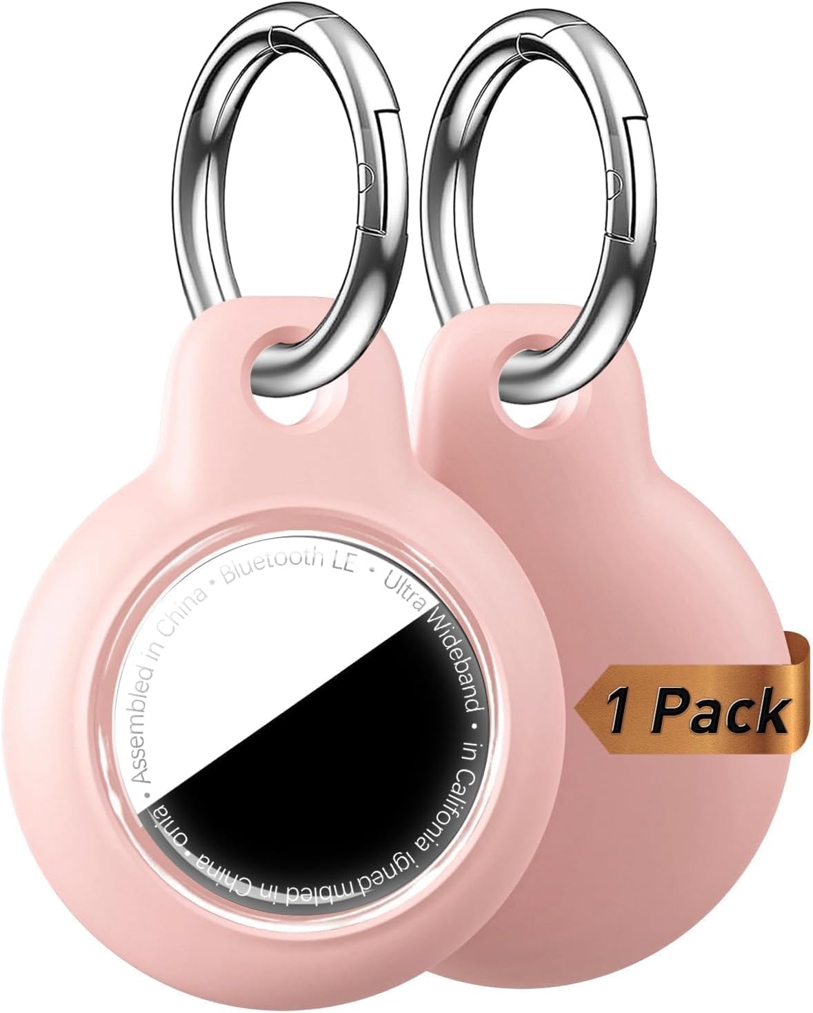MOLOSLEEVE 1|2|4 Pack Case for AirTag 2nd Gen (2026) & 1st Gen, Shockproof Holder Anti-Scratch Protective Cover for Air Tags, Men's Women's Keyrings & Keychains for Keys, Luggage, Bags, Black