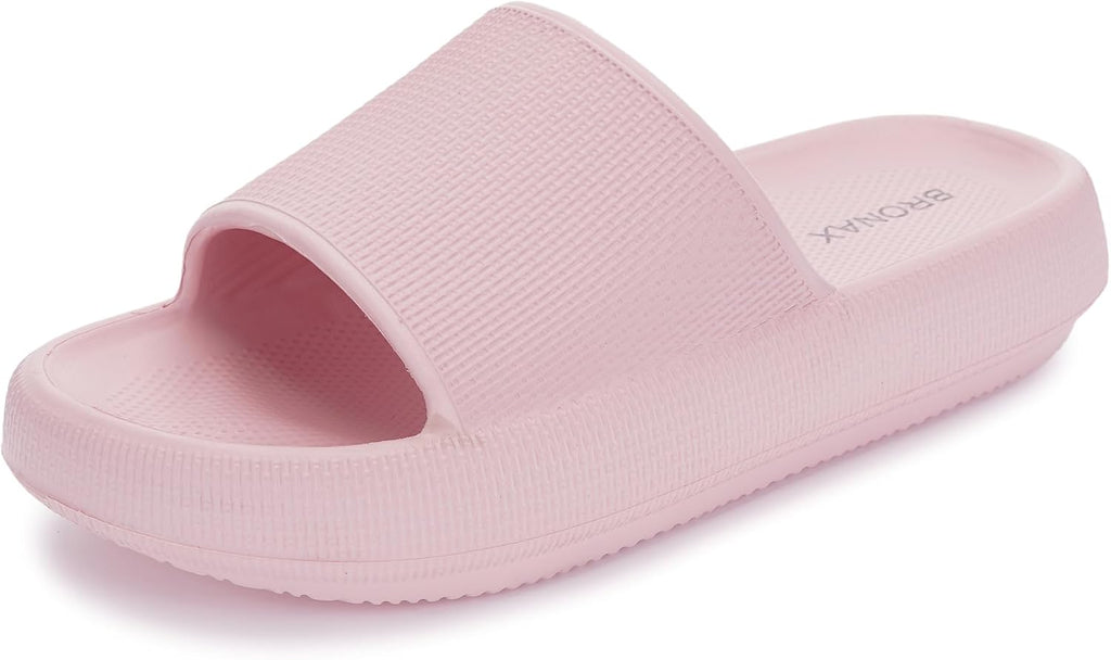 BRONAX Cushioned Thick Sole Pillow Slippers for Women and Men Y10