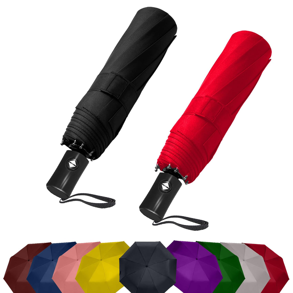 SIEPASA Windproof Travel Umbrella - Automatic Compact Folding Umbrella for Rain, Small Portable Windproof Umbrellas for Men Women and Teenagers (Navy Blue)