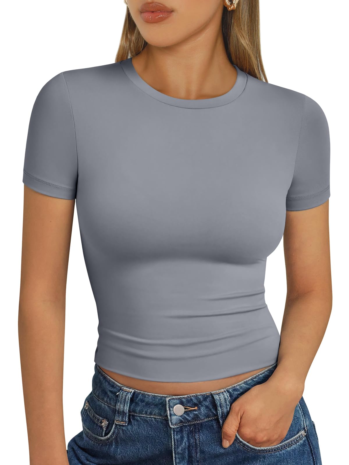 Trendy Queen Womens Short Sleeve T Shirt Basic Summer Top