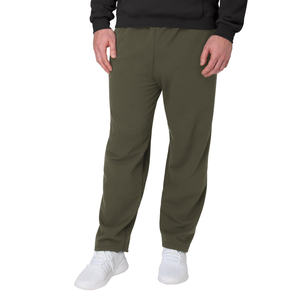 Hanes Men's EcoSmart Sweatpants, Athletic Lounge Pants with Pockets, Open Hem Bottom, Fleece Pants