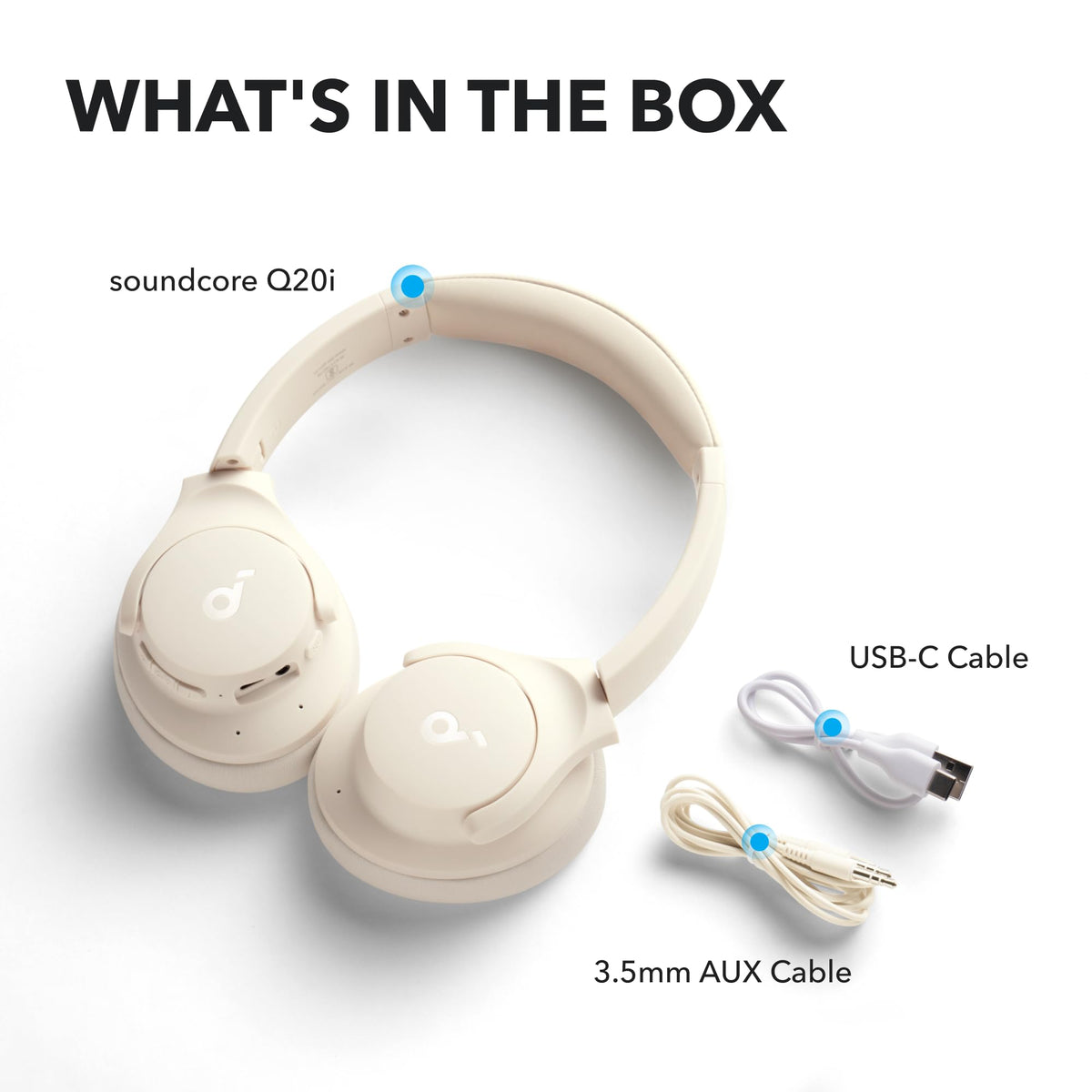 Soundcore by Anker Q20i Hybrid Active Noise Cancelling Headphones, Black