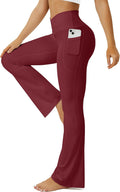 FOHOFO Yoga Pants Women, Flare Leggings for Women with Pockets Crossover High Waisted Bootcut Yoga Pants