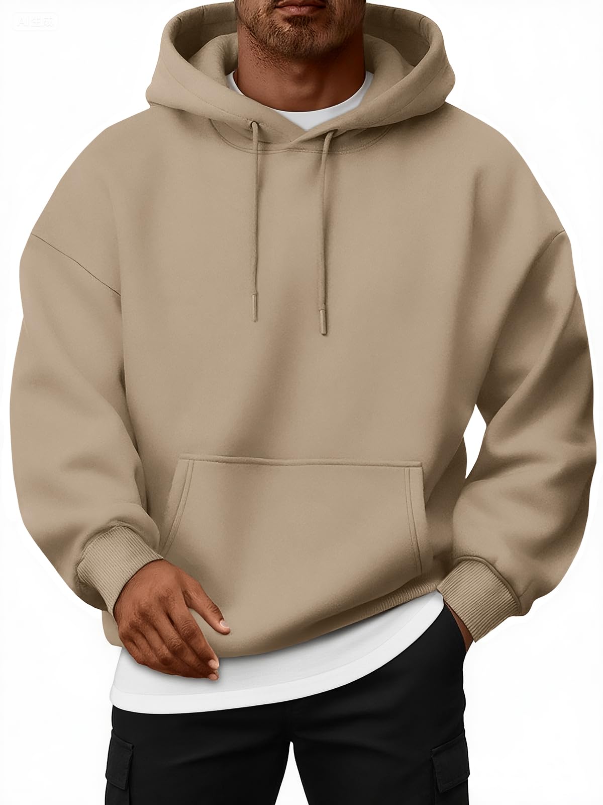 EFAN Mens Oversized Hoodies Fleece Lined Sweatshirts