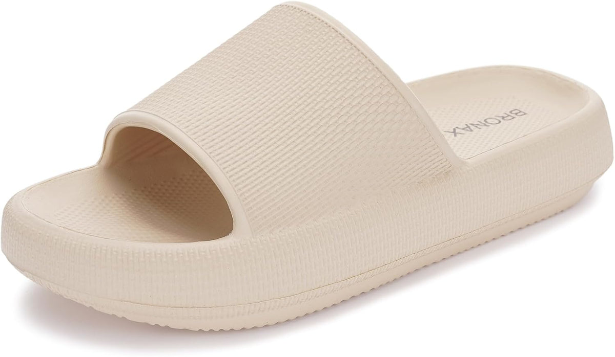 BRONAX Cushioned Thick Sole Pillow Slippers for Women and Men Y10