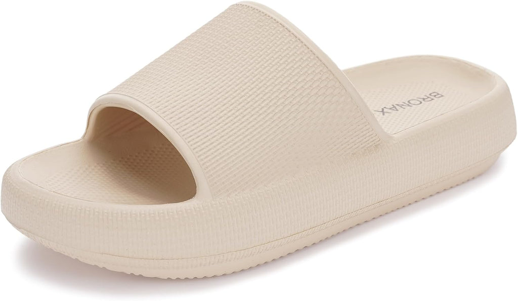 BRONAX Cushioned Thick Sole Pillow Slippers for Women and Men Y10