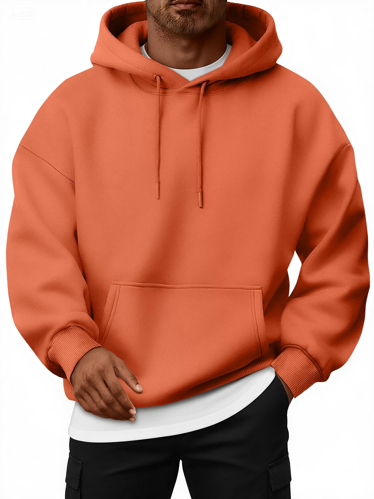 EFAN Mens Oversized Hoodies Fleece Lined Sweatshirts