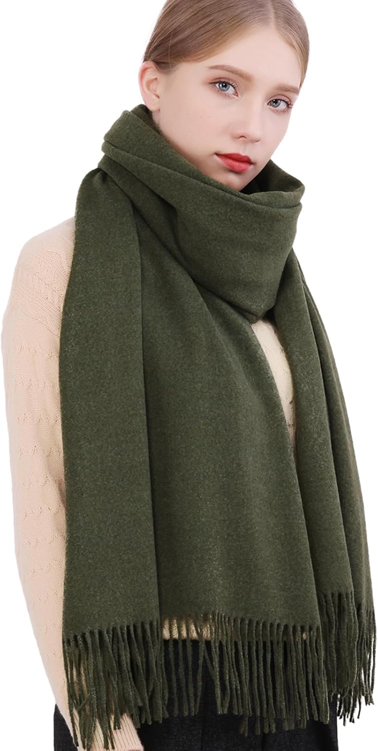 RIIQIICHY Winter Scarfs for Women Pashmina Shawls Wraps for Evening Dresses Large Warm Soft Scarves