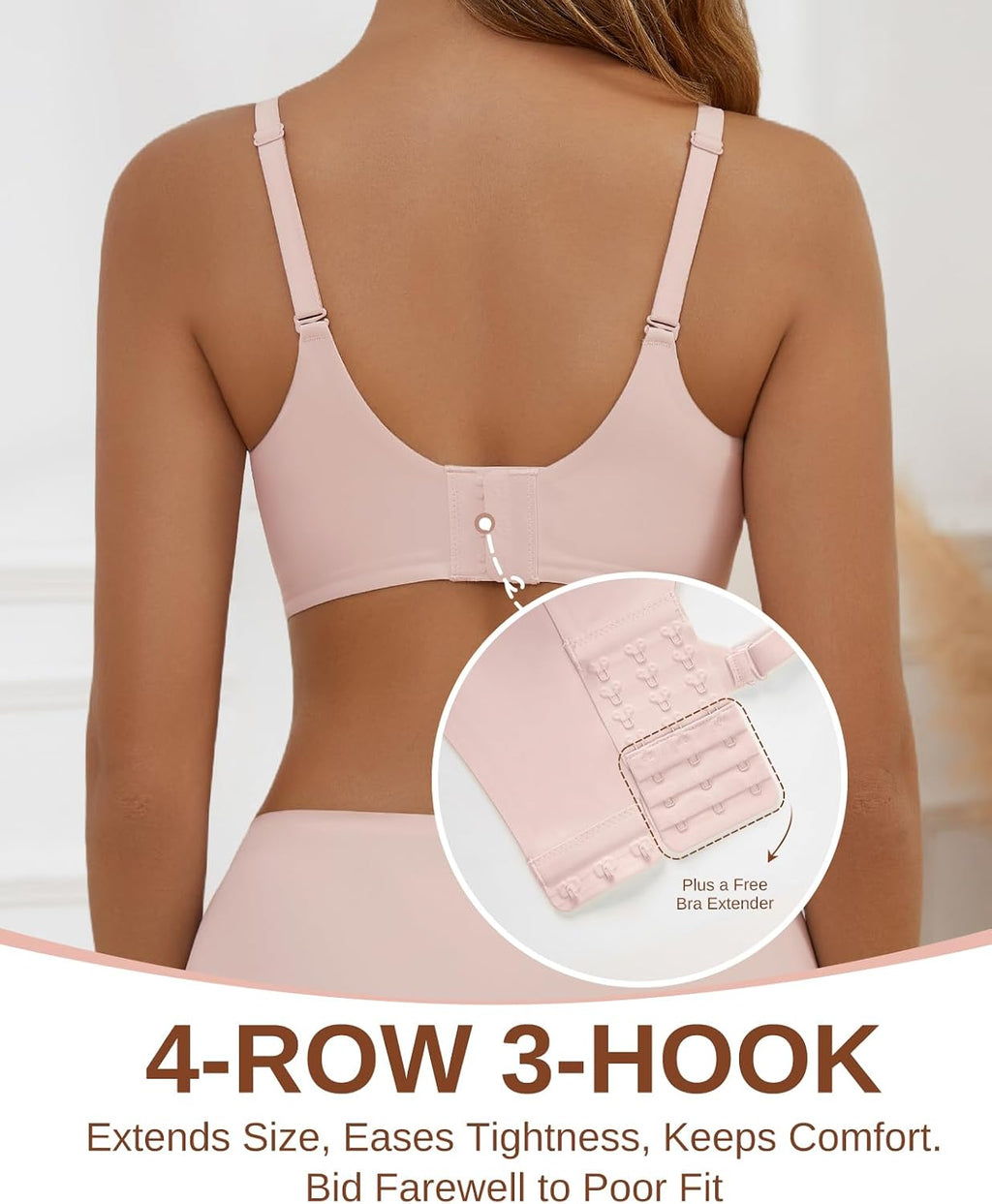 Womens Wireless Jelly Bra Seamless Full Coverage Supportive Bralette