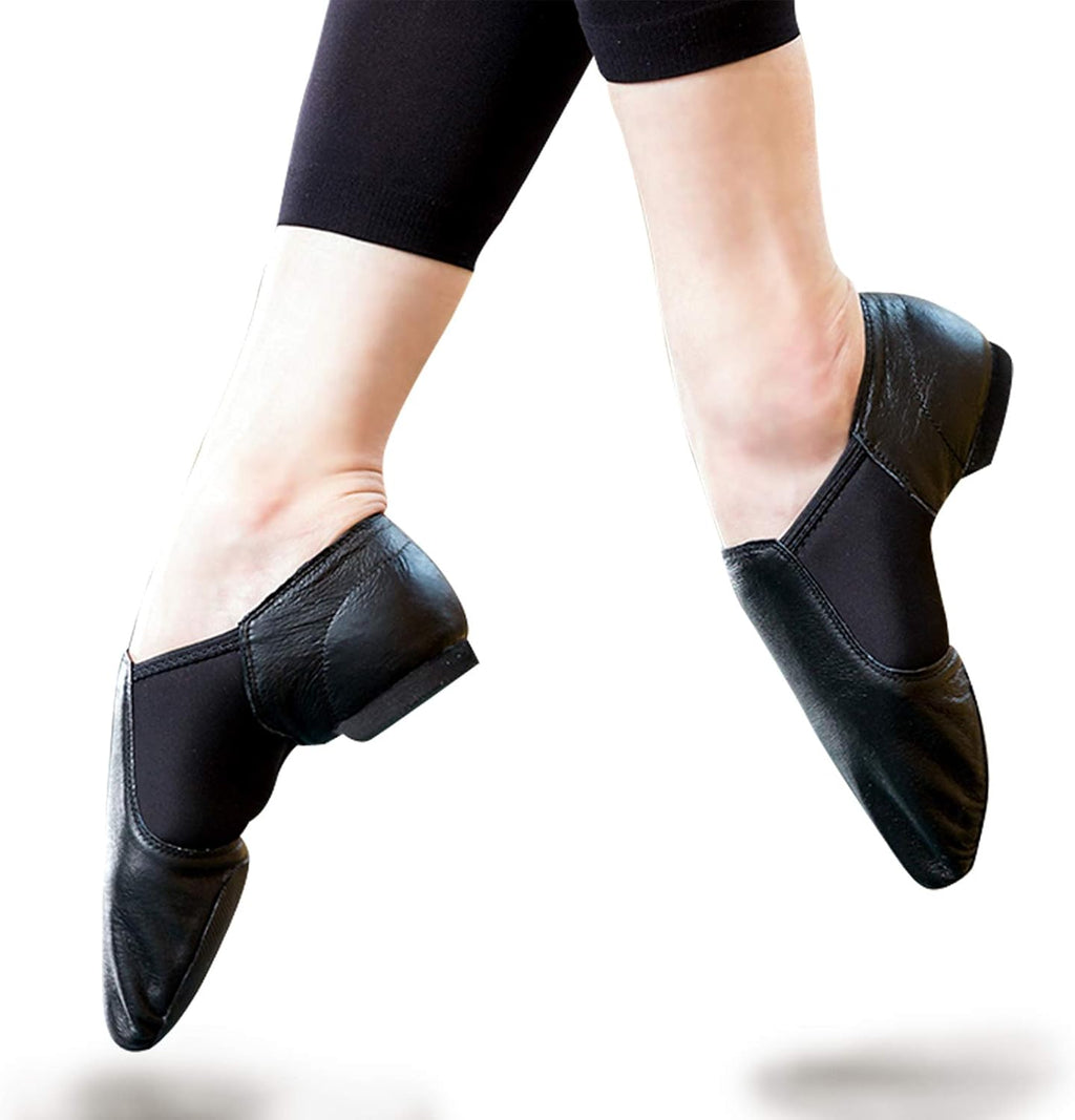 Stelle Jazz Shoes for Girls Genuine Leather Slip-On Dance Shoes