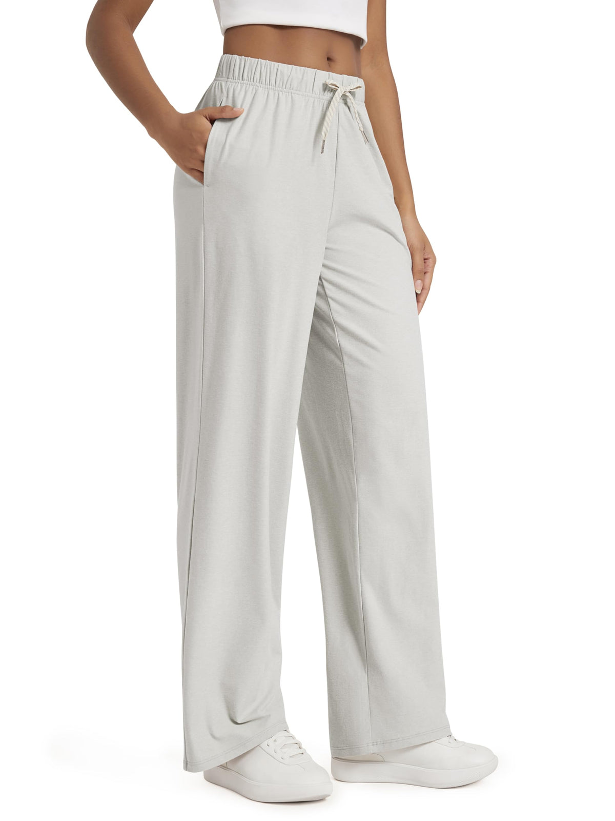 ODODOS Women's Straight Leg Pants Ultra Soft odSTRATUM Tech Relaxed Casual Pajama Lounge Pants with Pockets-27/29/31 Inseam
