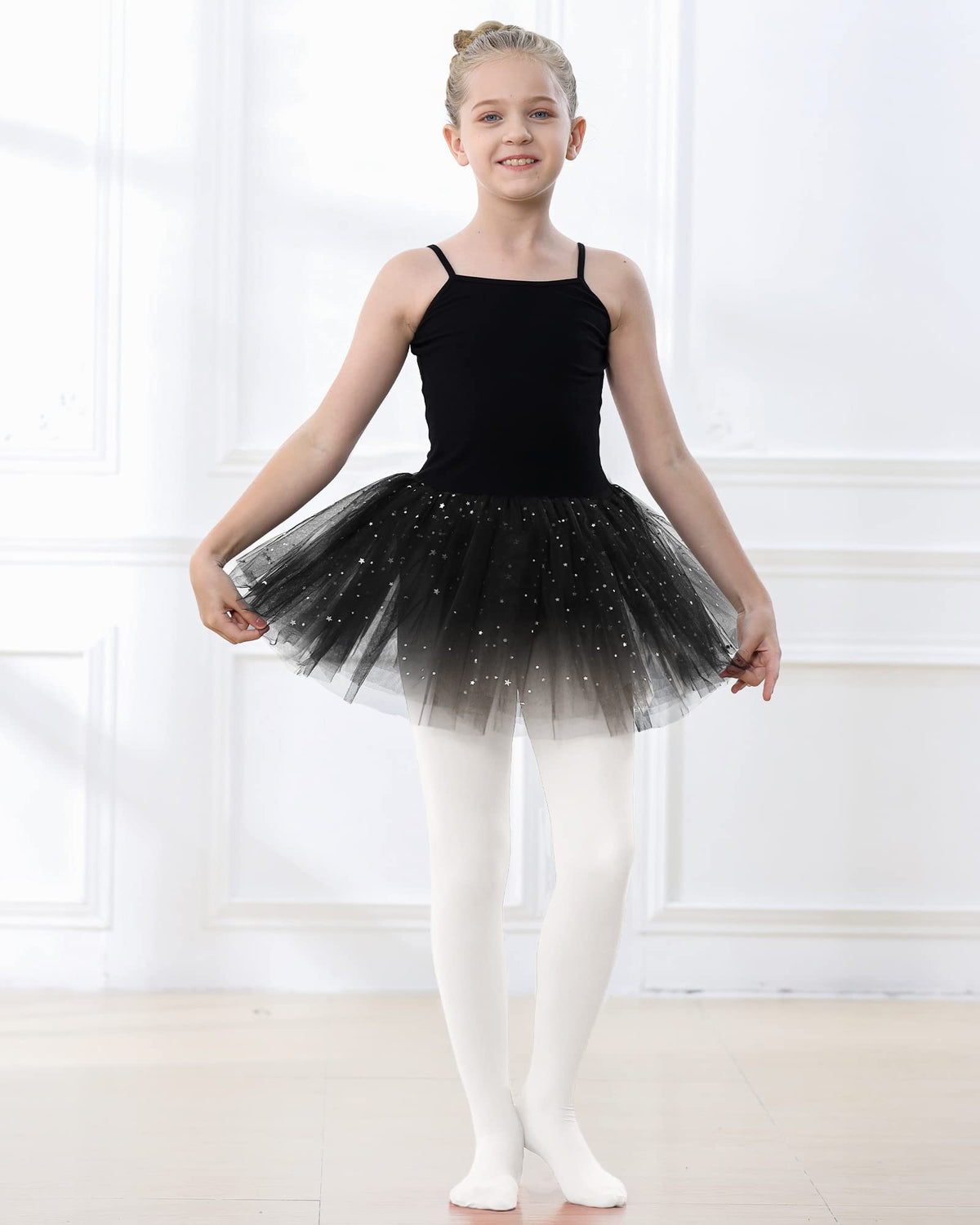 Stelle Girls' Convertible & Transition Ballet Tights for Toddler Dance Kid