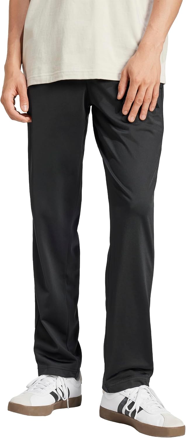 adidas Mens Dayready Open Hem Tracksuit Bottoms Casual - Black