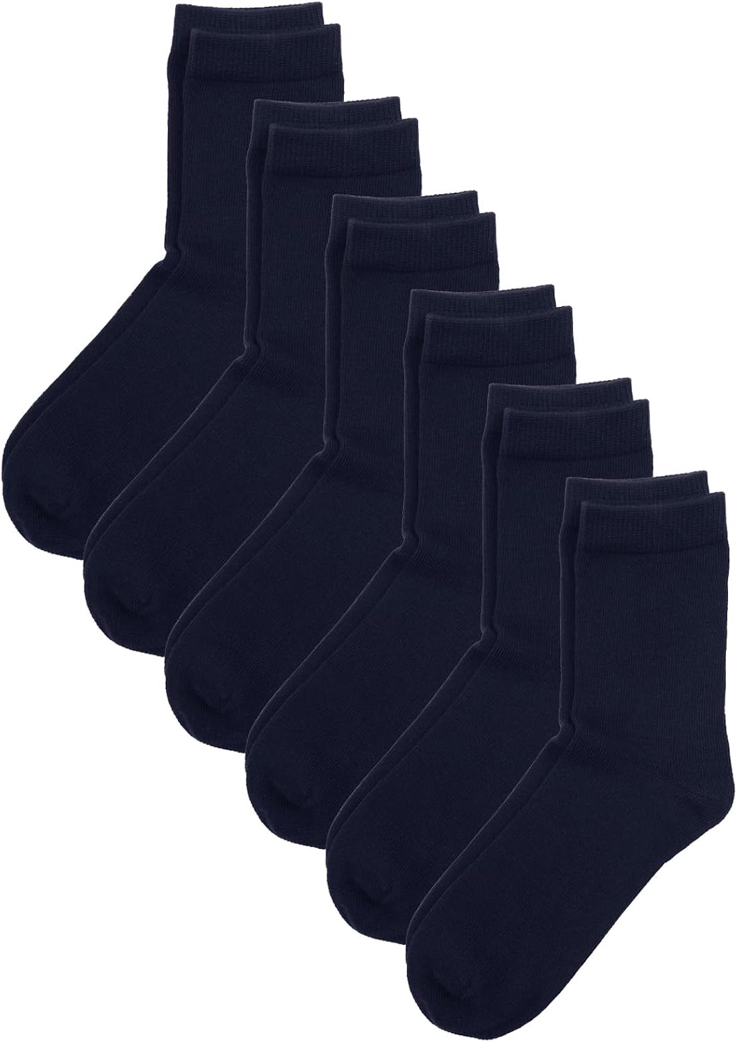 COTTON DAY Unisex Kids Boys Girls Soft Cotton School Socks Black White Navy
