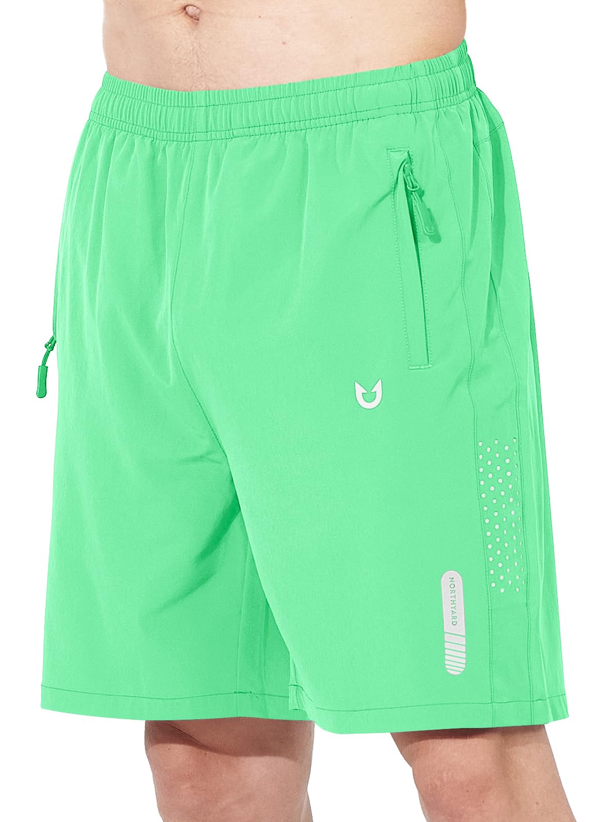 NORTHYARD Men's Athletic Running Shorts Gym Workout 7"/9"/5" Zipper Pockets