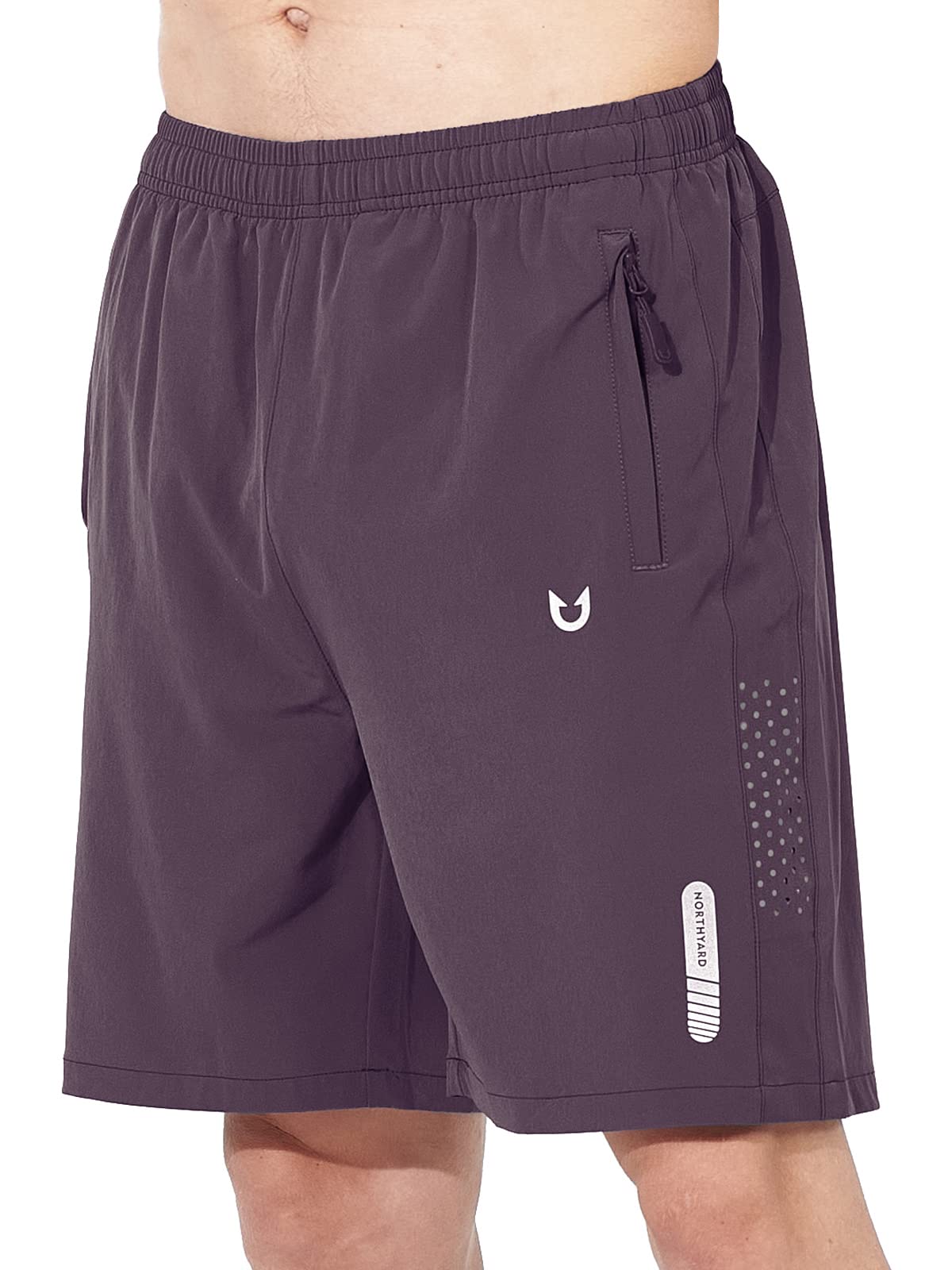 NORTHYARD Men's Athletic Running Shorts Gym Workout 7"/9"/5" Zipper Pockets