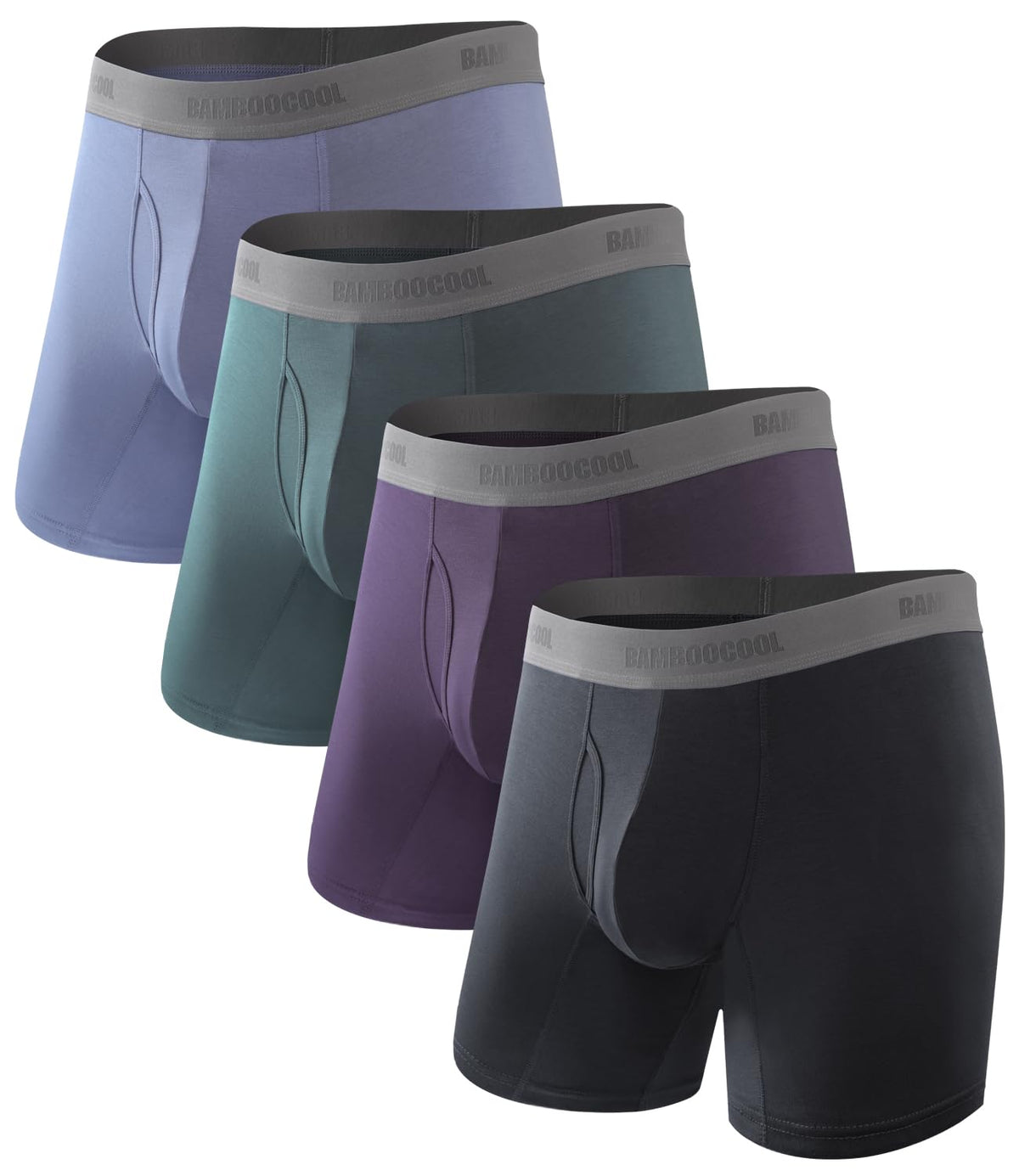 BAMBOO COOL Men's Boxer Briefs Ultra Breathable Underwear Multipack