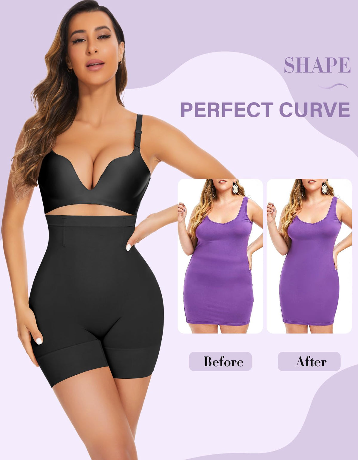 YADIFEN Womens Shapewear Tummy Control Shorts, High Waisted Body Shaper