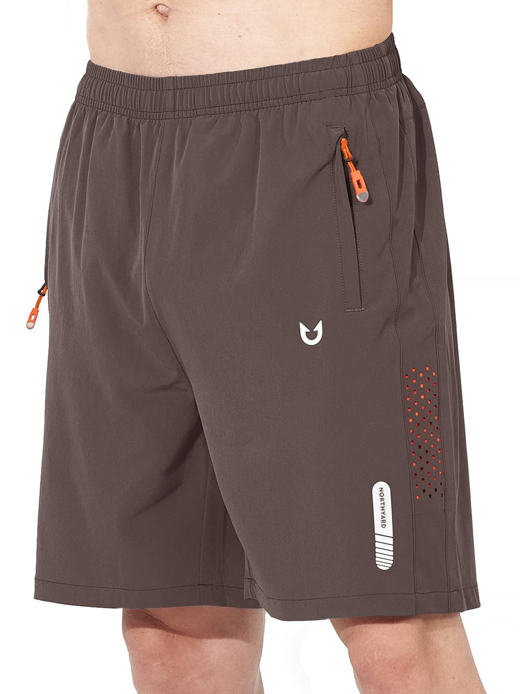 NORTHYARD Men's Athletic Running Shorts Gym Workout 7"/9"/5" Zipper Pockets
