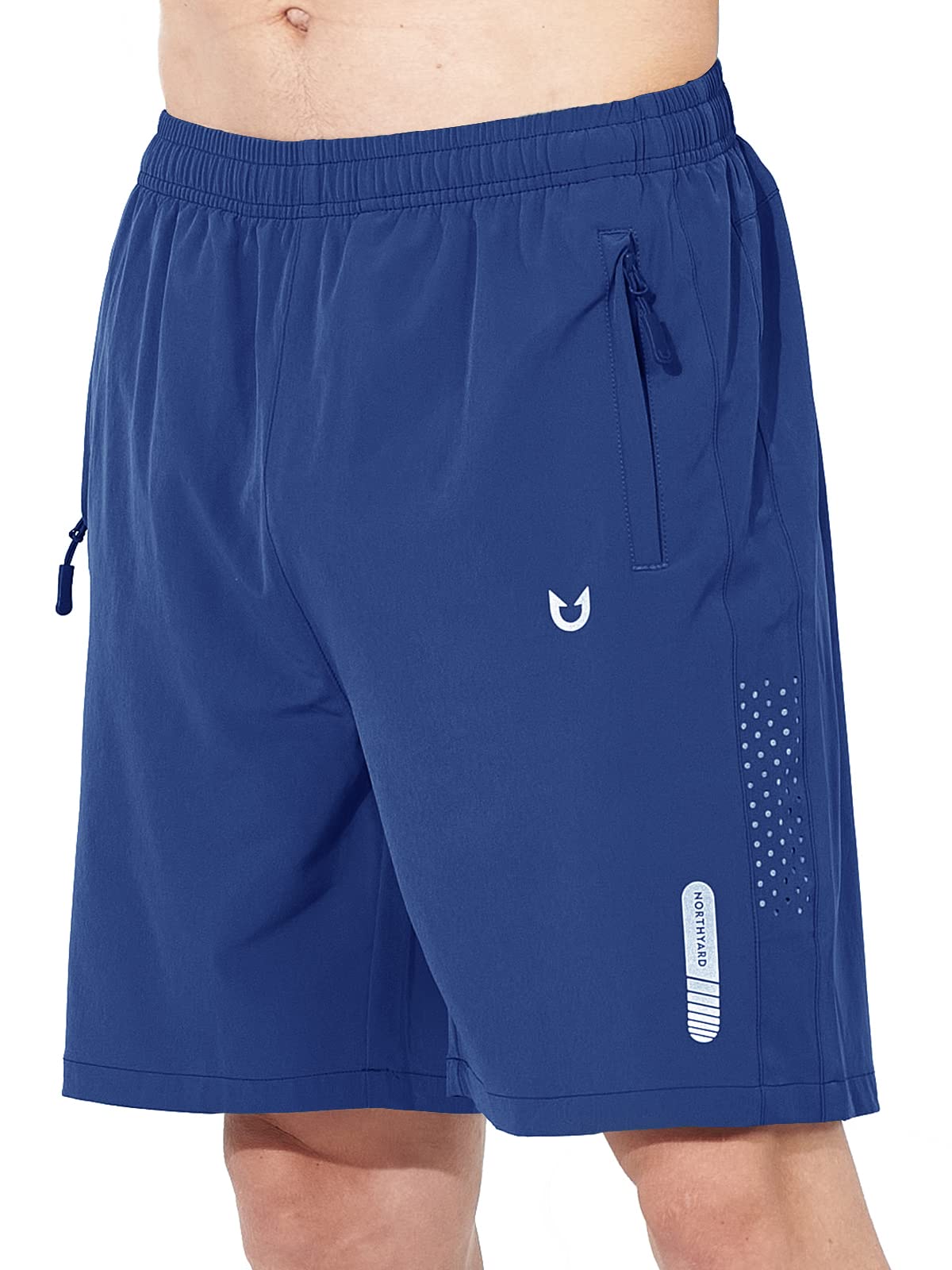 NORTHYARD Men's Athletic Running Shorts Gym Workout 7"/9"/5" Zipper Pockets
