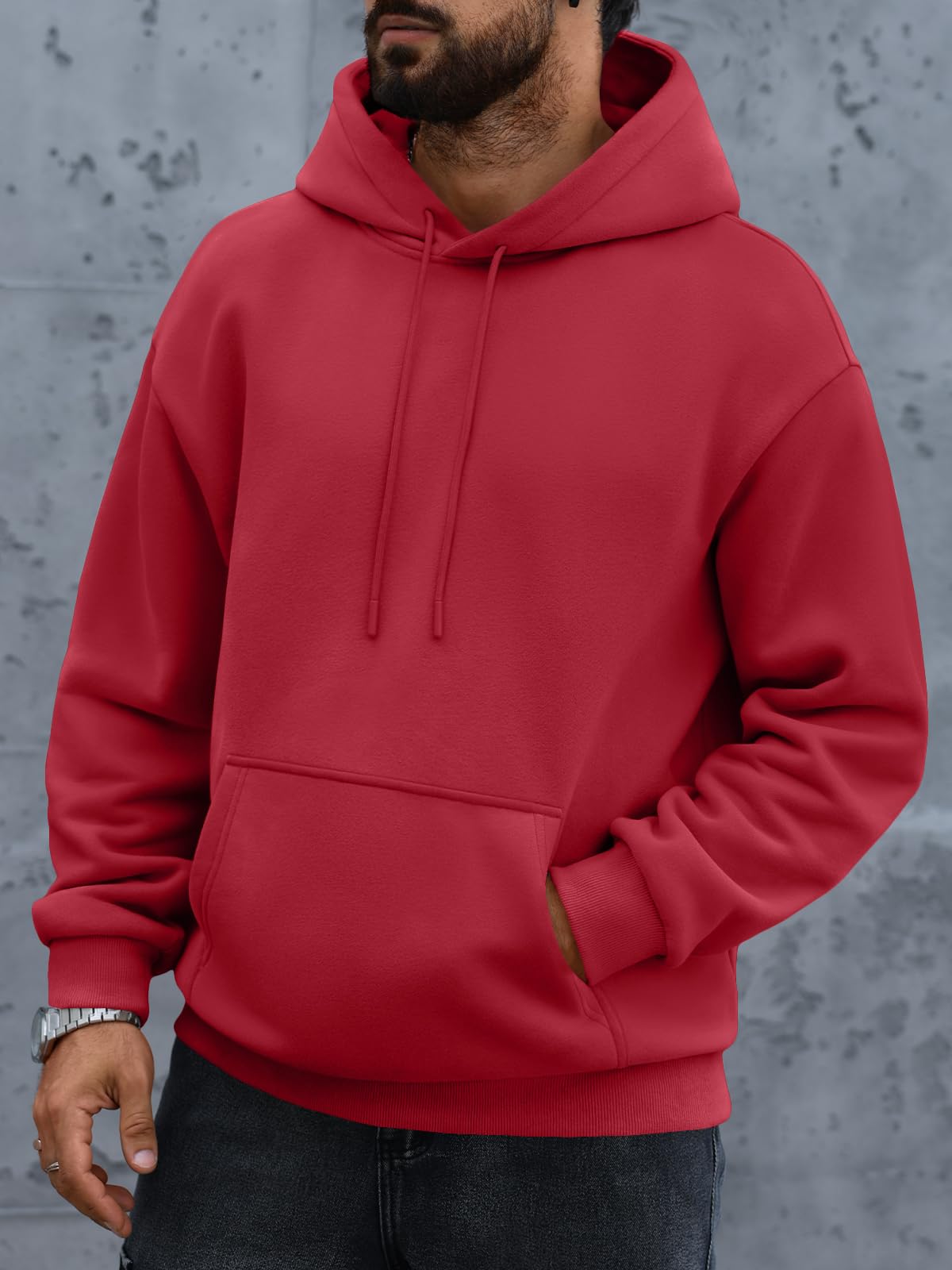 EFAN Mens Oversized Hoodies Fleece Lined Sweatshirts