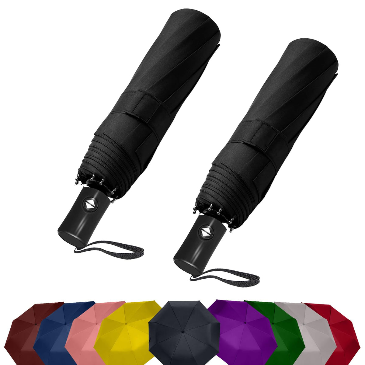 SIEPASA Windproof Travel Umbrella - Automatic Compact Folding Umbrella for Rain, Small Portable Windproof Umbrellas for Men Women and Teenagers (Navy Blue)