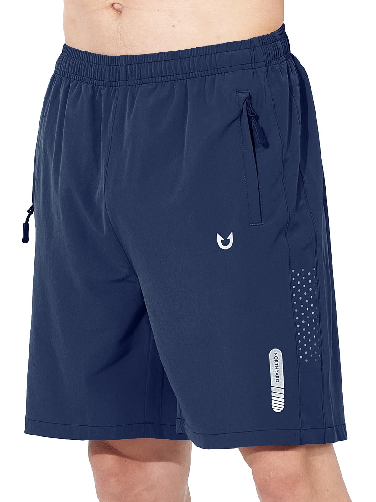 NORTHYARD Men's Athletic Running Shorts Gym Workout 7"/9"/5" Zipper Pockets