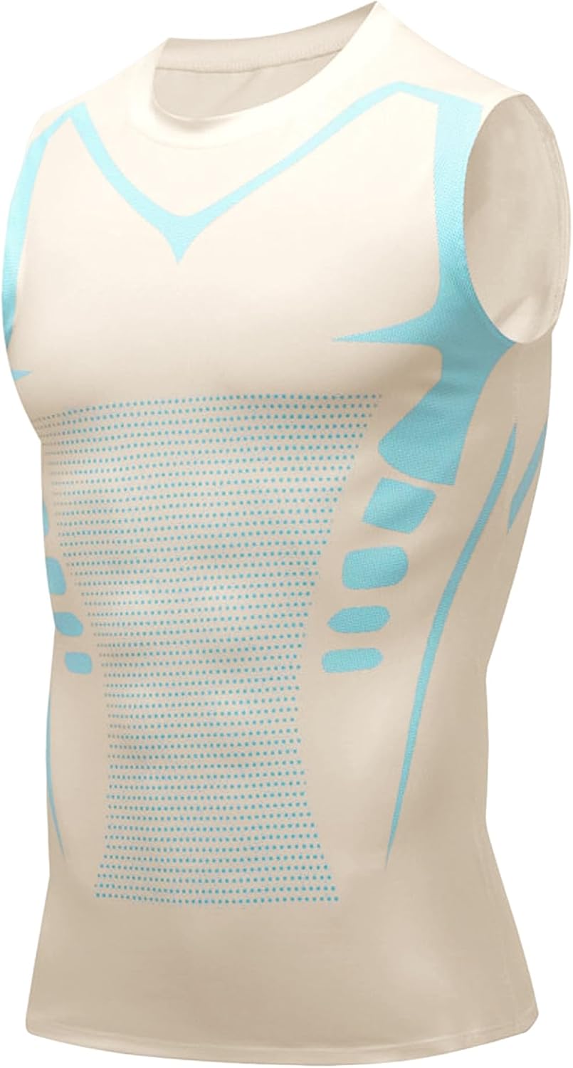 Compression Shirt Men Slimming Body Shaper Vest Crewneck Workout Tank Top